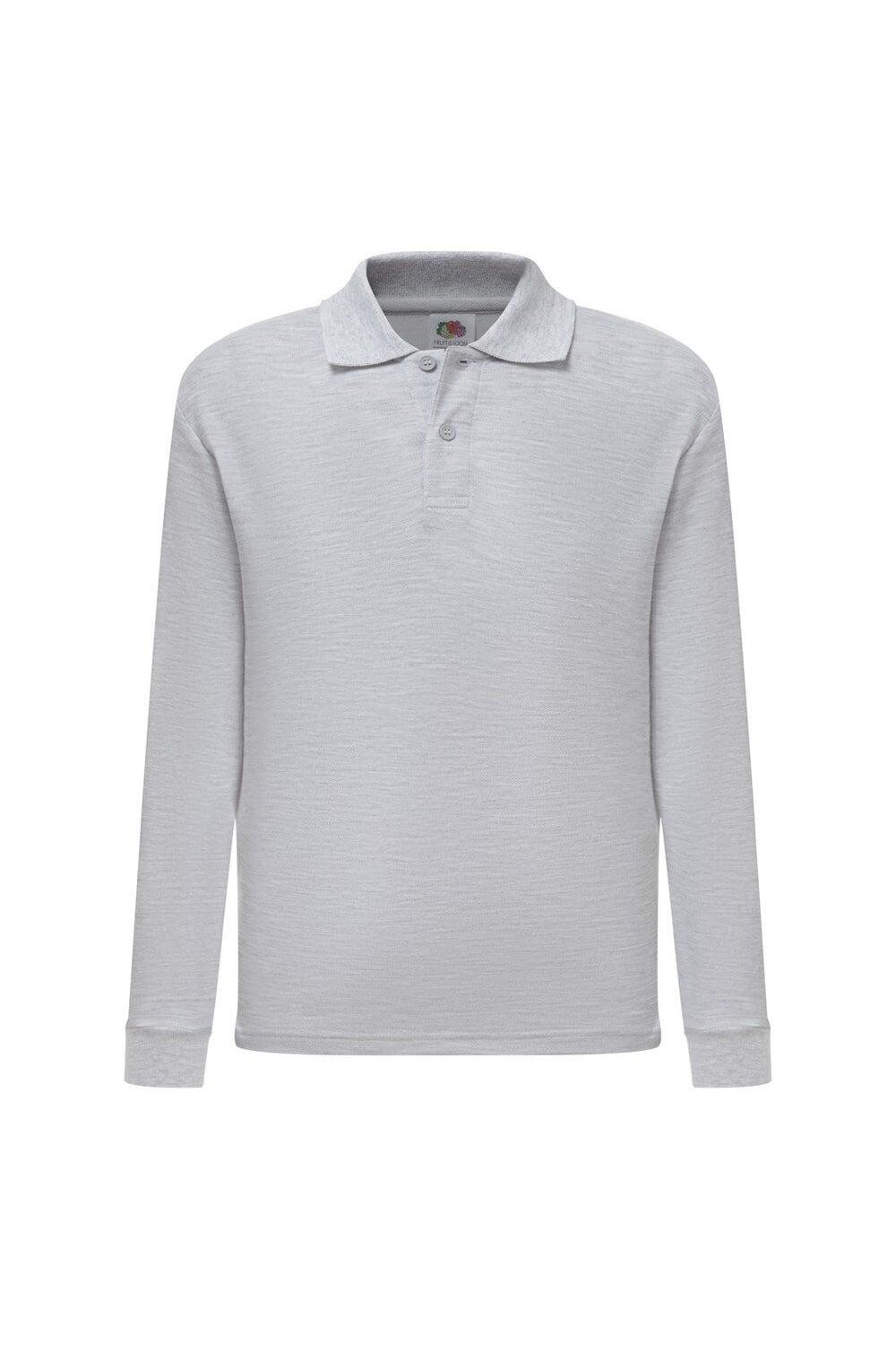 Рубашка поло из пике с длинными рукавами Fruit of the Loom, серый
Рубашка поло из пике с длинными рукавами Fruit of the Loom, серый