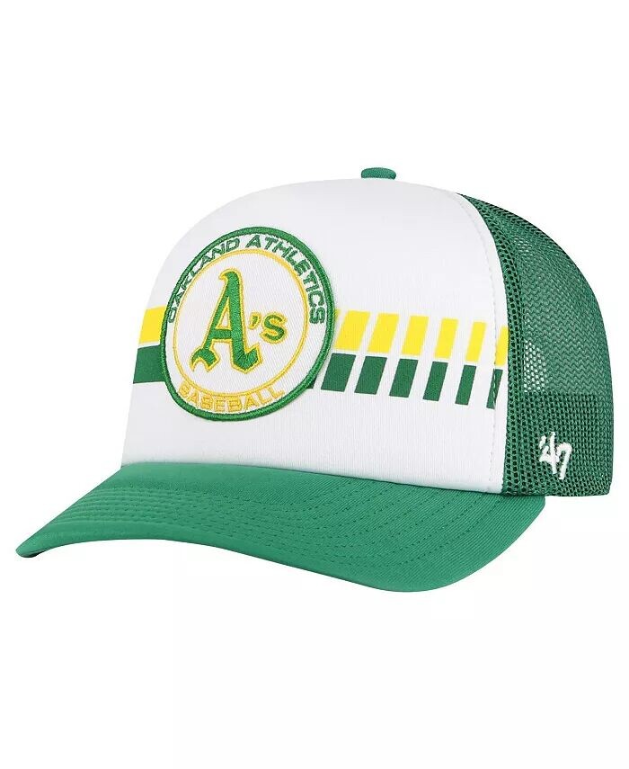 Мужская белая/зеленая регулируемая кепка Oakland Athletics Cooperstown Collection Pack Express Trucker '47 Brand, зеленый 
Мужская белая/зеленая регулируемая кепка Oakland Athletics Cooperstown Collection Pack Express Trucker '47 Brand, зеленый