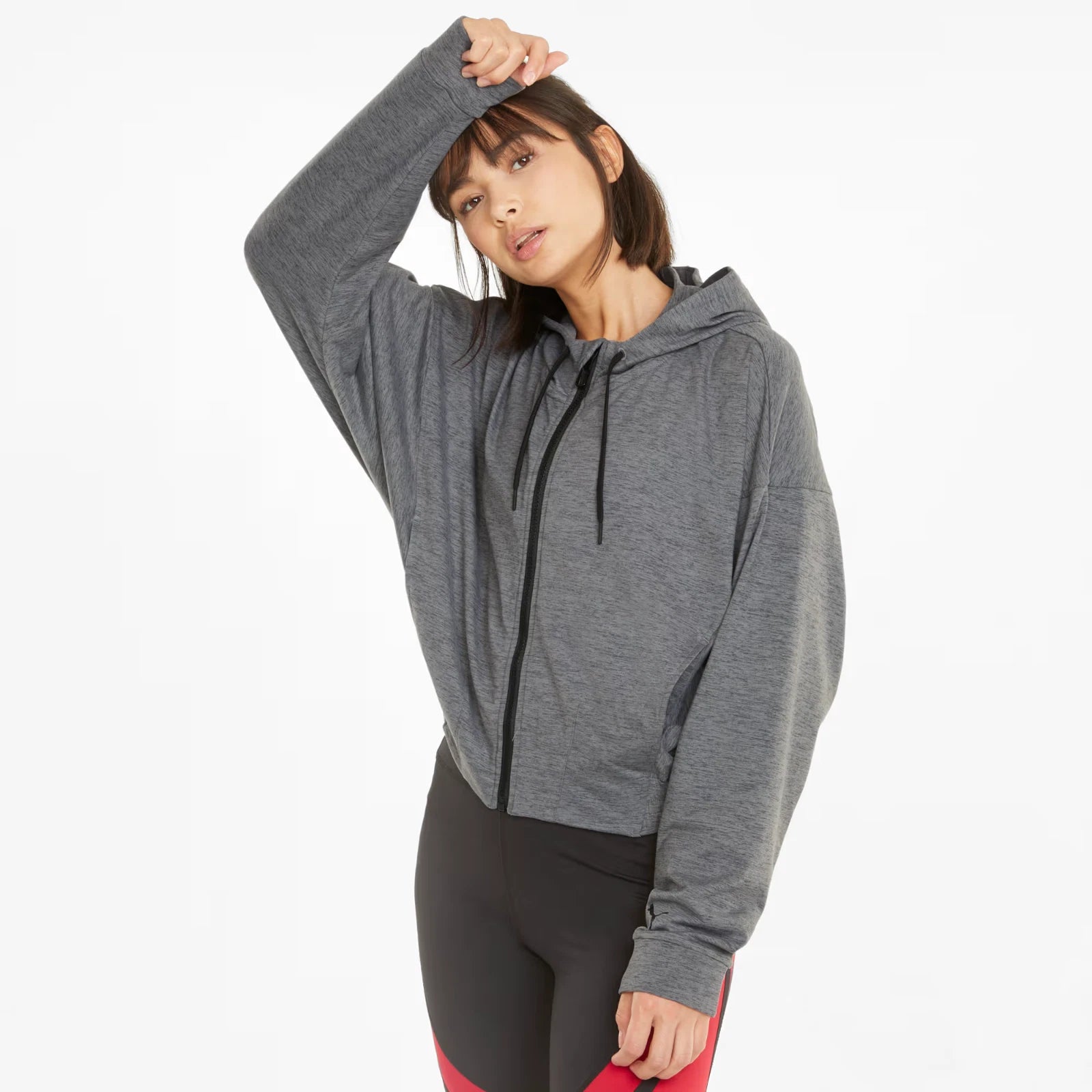 Женская тренировочная толстовка Puma Cloudspun серого цвета на молнии, эластичная, с длинным рукавом, RED470
Женская тренировочная толстовка Puma Cloudspun серого цвета на молнии, эластичная, с длинным рукавом, RED470