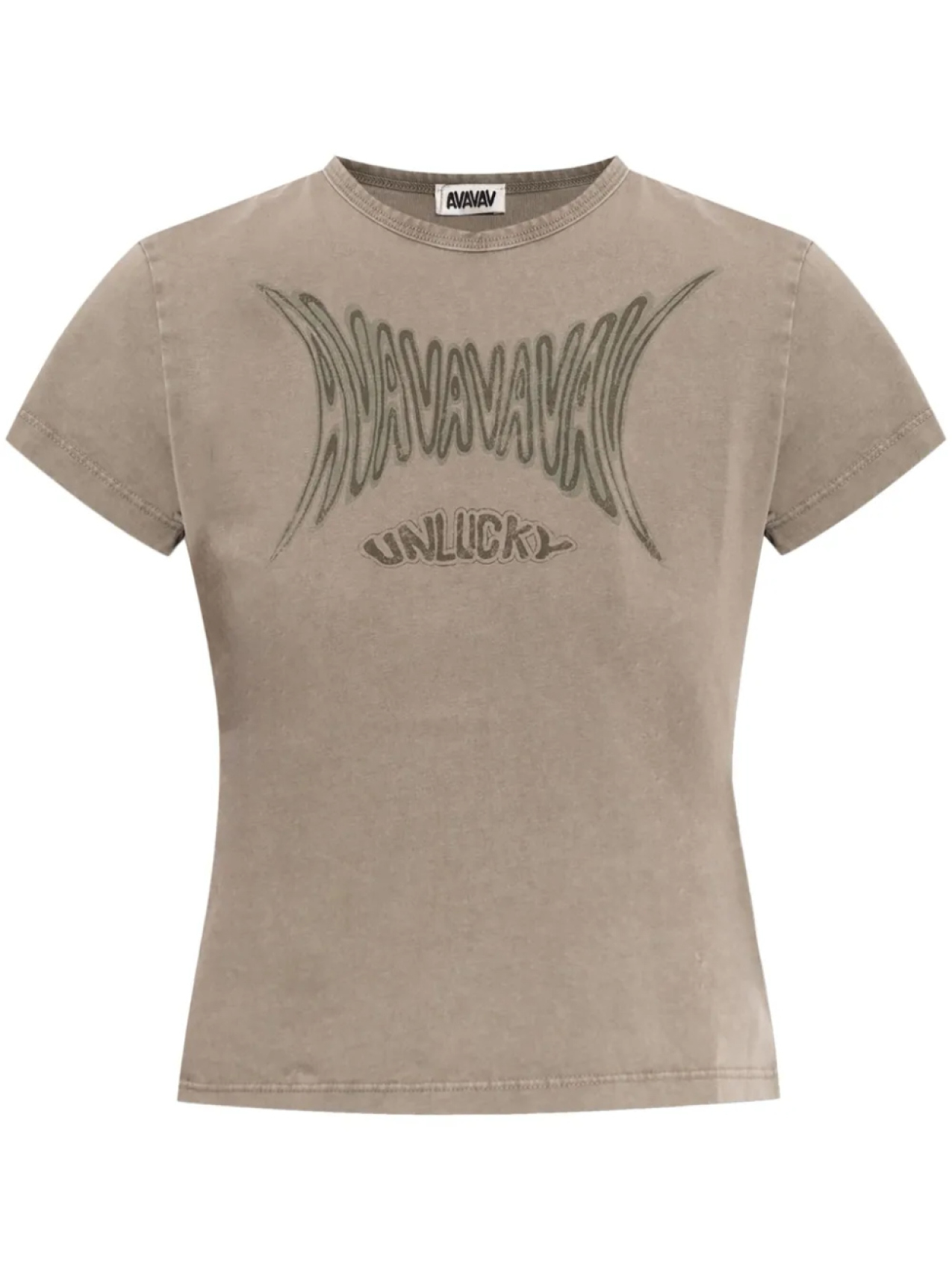 AVAVAV укороченная футболка с графичным принтом, коричневый
AVAVAV укороченная футболка с графичным принтом, коричневый