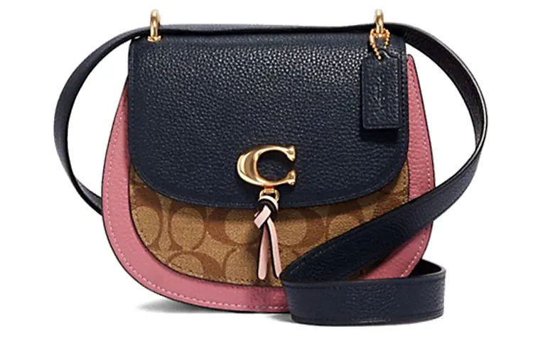 COACH Реми разноцветная кожаная сумка-седло через плечо
COACH Реми разноцветная кожаная сумка-седло через плечо