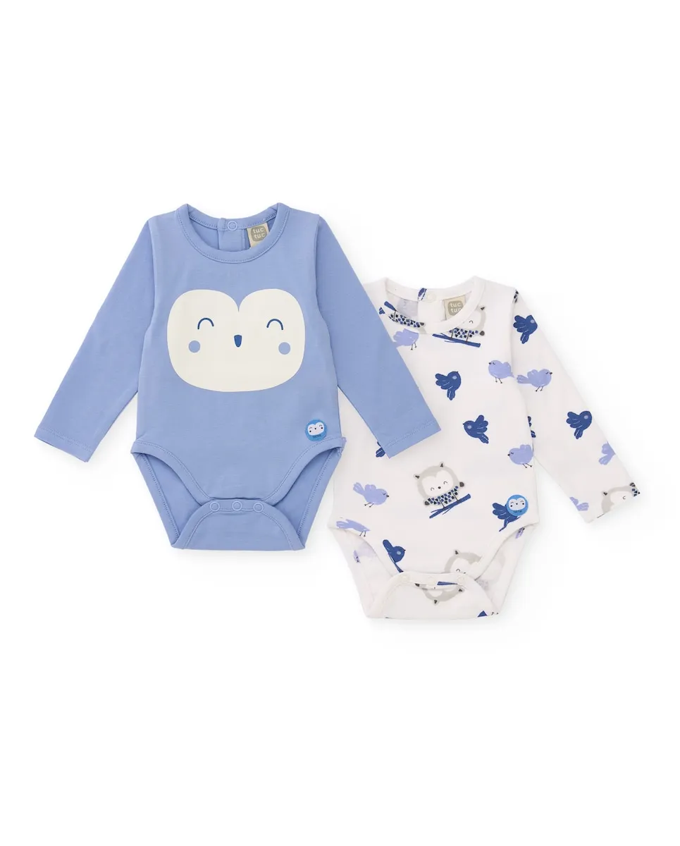 Набор из 2 боди для детей из трикотажа в голубых и белых тонах с принтом сов и птичек Tuc tuc
Набор из 2 боди для детей из трикотажа в голубых и белых тонах с принтом сов и птичек Tuc tuc