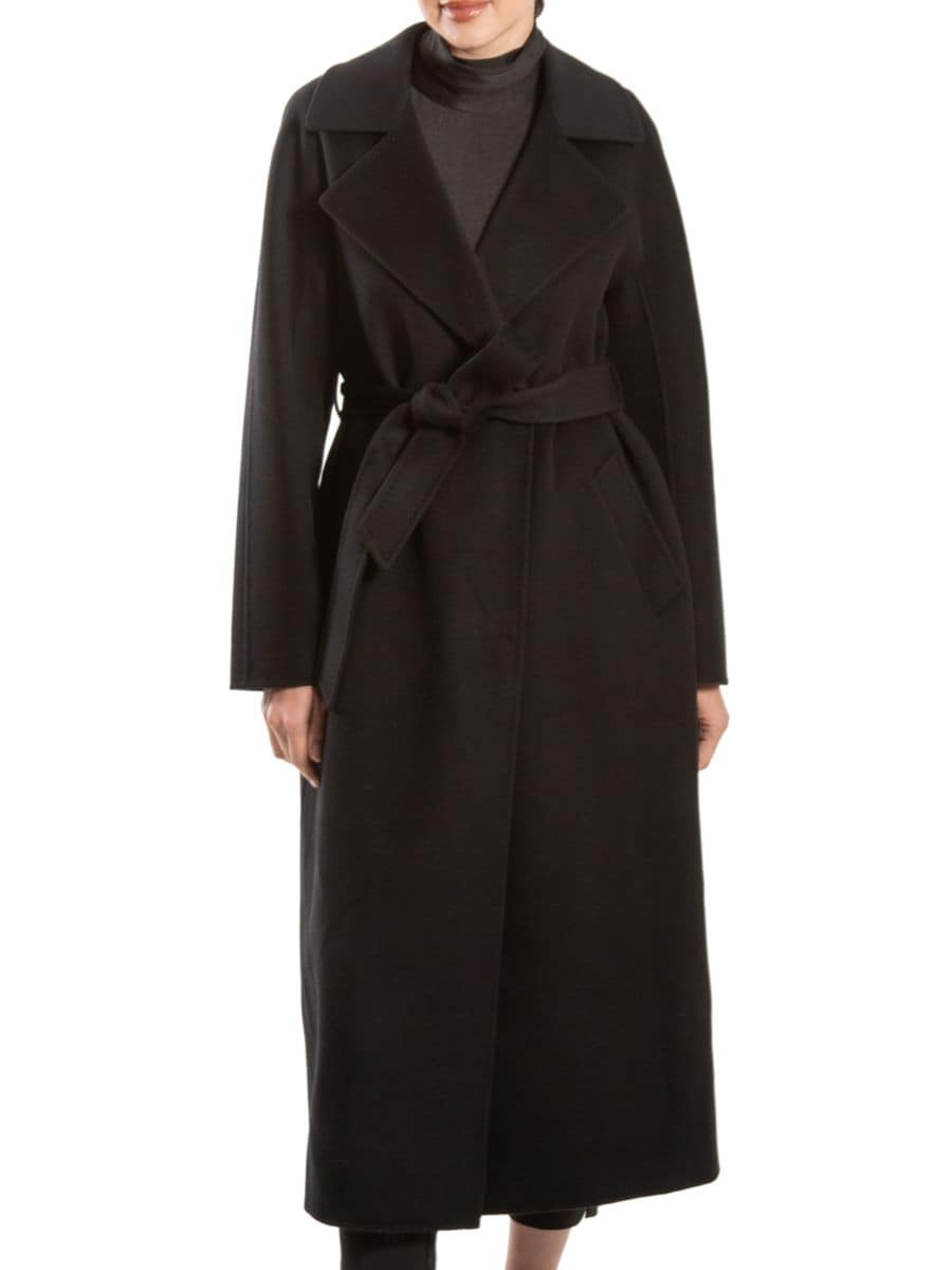 Длинное пальто с поясом из 100% кашемира BELLE FARE, черный
Длинное пальто с поясом из 100% кашемира BELLE FARE, черный