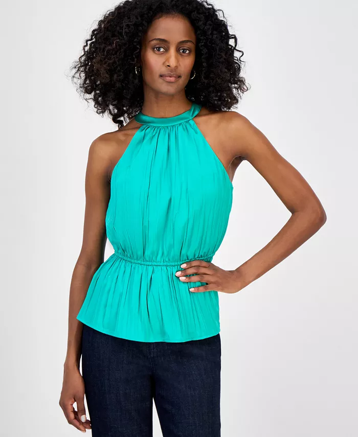 Женский топ без рукавов на запах с баской I.N.C. International Concepts, зеленый
Женский топ без рукавов на запах с баской I.N.C. International Concepts, зеленый