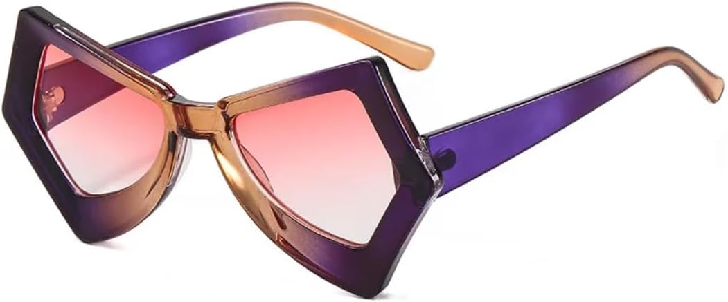 Модные солнцезащитные очки неправильной квадратной формы для женщин и мужчин, с двухцветным градиентным оправой, в стиле панк, «кошачий глаз», разноцветные, с защитой от УФ-излучения UV400 UATXTAU, Purple
Модные солнцезащитные очки неправильной квадратной формы для женщин и мужчин, с двухцветным градиентным оправой, в стиле панк, «кошачий глаз», разноцветные, с защитой от УФ-излучения UV400 UATXTAU, Purple