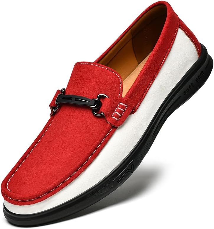 Мужские замшевые слипоны-лоферы с металлической пряжкой, стильный круглый носок, дышащие, с нескользящей плоской подошвой, мокасины, удобные деловые, свадебные, пенни-туфли Lhyxu, красный
Мужские замшевые слипоны-лоферы с металлической пряжкой, стильный круглый носок, дышащие, с нескользящей плоской подошвой, мокасины, удобные деловые, свадебные, пенни-туфли Lhyxu, красный