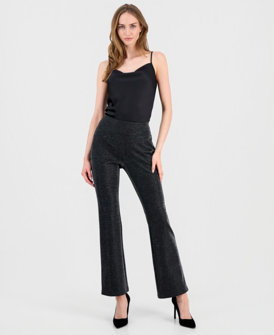 Женские брюки с высокой посадкой, расклешенные, металлизированные, на резинке T Tahari, Black/silver
Женские брюки с высокой посадкой, расклешенные, металлизированные, на резинке T Tahari, Black/silver