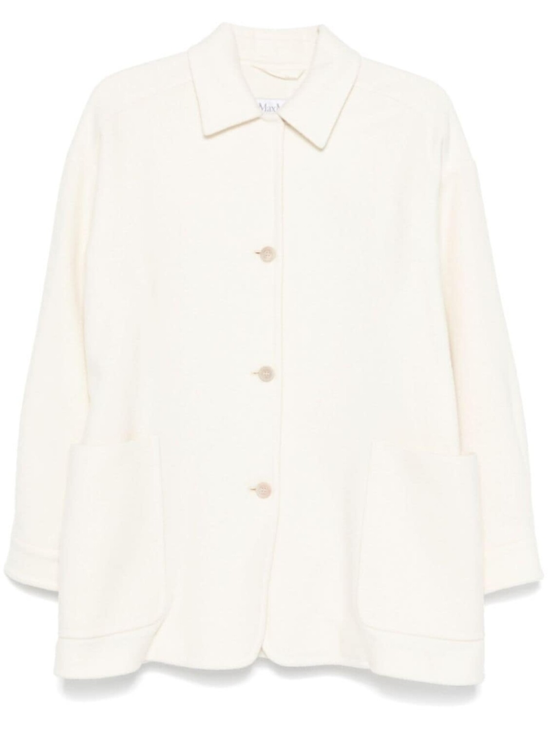 Max Mara однобортное пальто, белый 
Max Mara однобортное пальто, белый