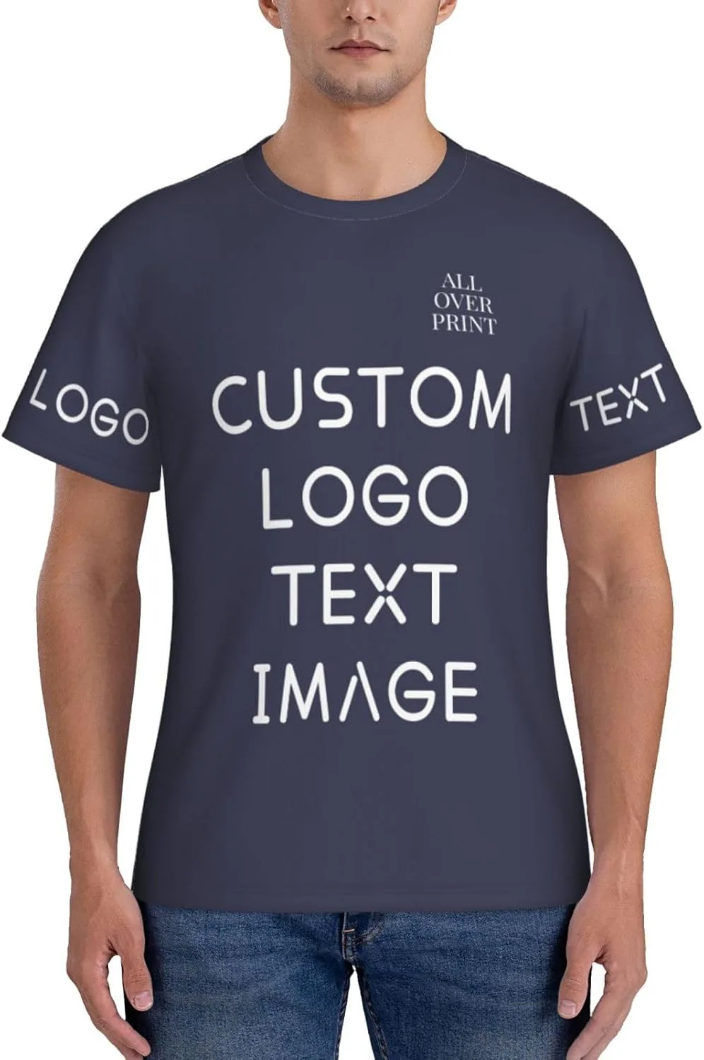 Футболка с полной запечаткой Custom T Shirts с логотипом
Футболка с полной запечаткой Custom T Shirts с логотипом