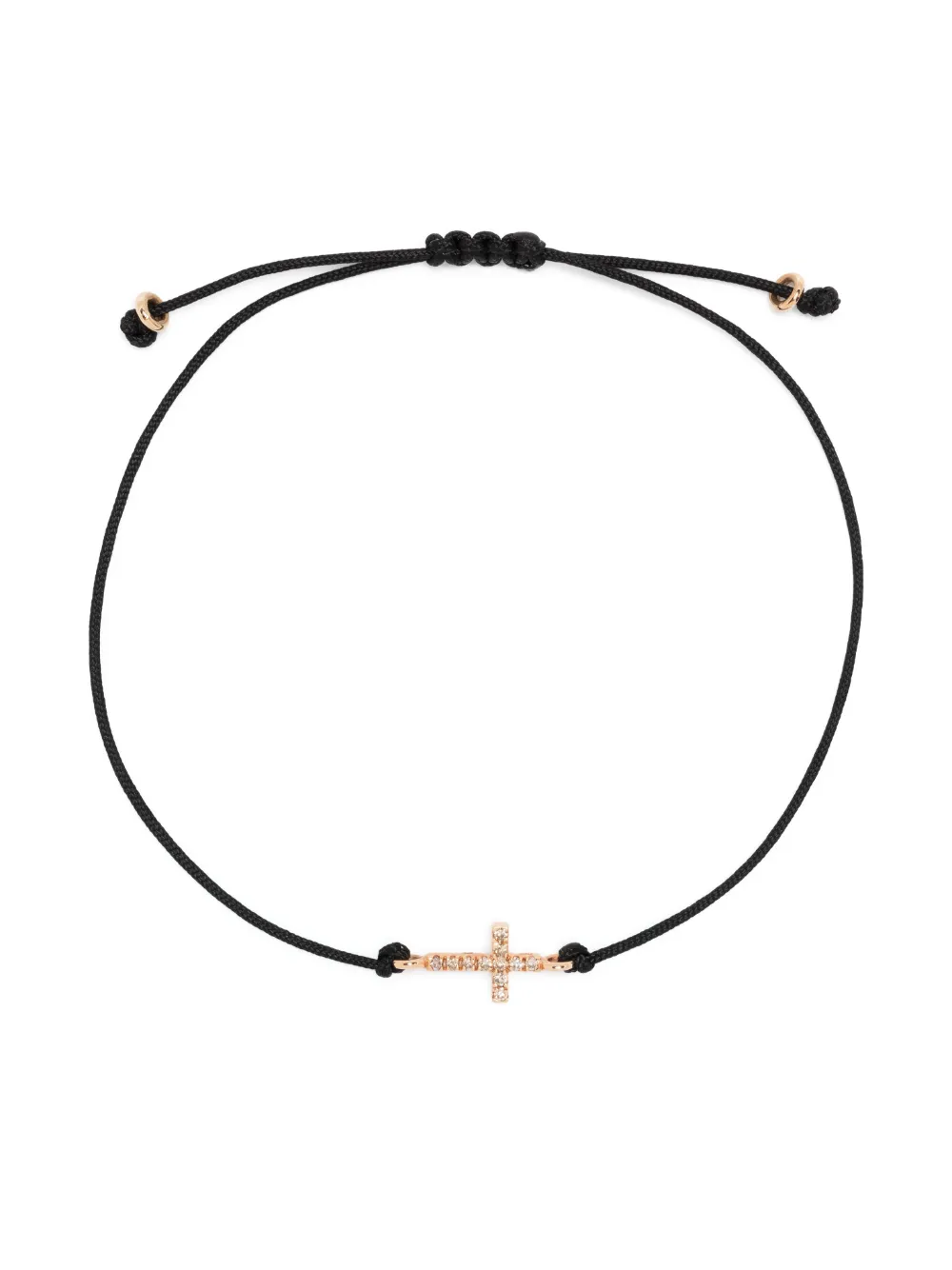 Браслет Mini Cross из розового золота с бриллиантами Anil Arjandas, розовый