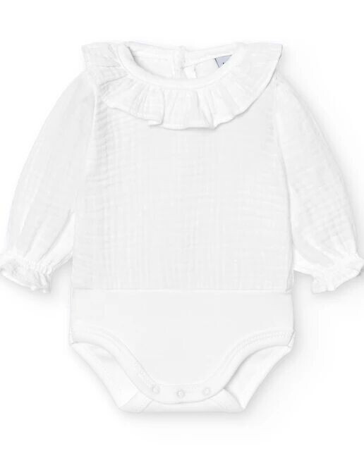 Набор из 2 детских боди с длинными рукавами и оборками на шее Bambula Babidú, белый
Набор из 2 детских боди с длинными рукавами и оборками на шее Bambula Babidú, белый