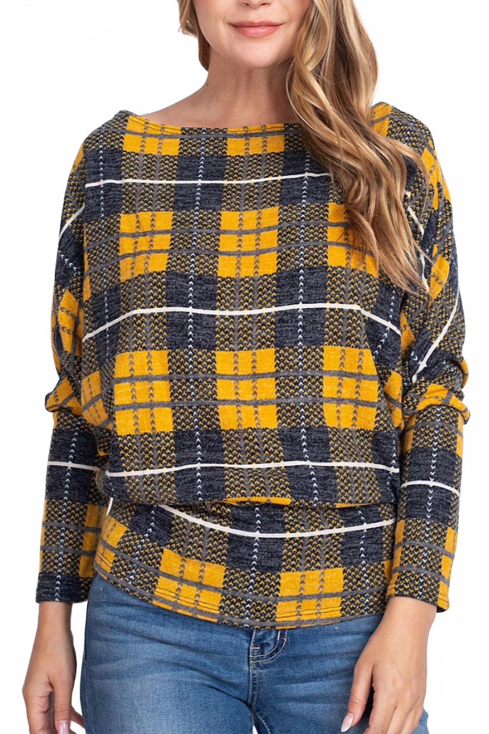 Свободная клетчатая блуза с длинными рукавами желтого цвета First Love
Свободная клетчатая блуза с длинными рукавами желтого цвета First Love