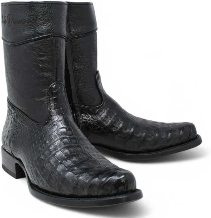 Мужские ботинки из настоящей черной экзотической кожи каймана, кожа живота, короткие до щиколотки, вестерн, ковбойские, с круглым носком и молнией Generic
Мужские ботинки из настоящей черной экзотической кожи каймана, кожа живота, короткие до щиколотки, вестерн, ковбойские, с круглым носком и молнией Generic