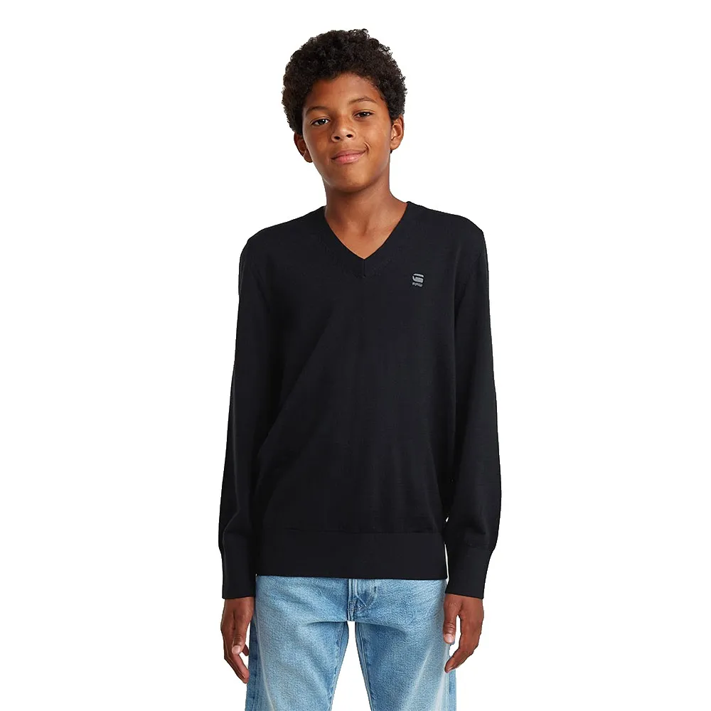 Свитер G-Star Basic с V-образным вырезом, черный
Свитер G-Star Basic с V-образным вырезом, черный