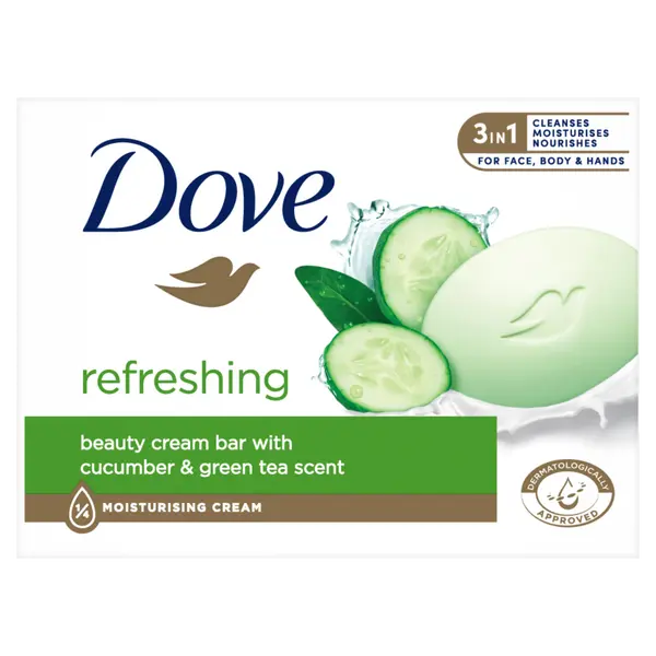 Кремовый кубик для стирки, 90 г Dove Refreshing
Кремовый кубик для стирки, 90 г Dove Refreshing