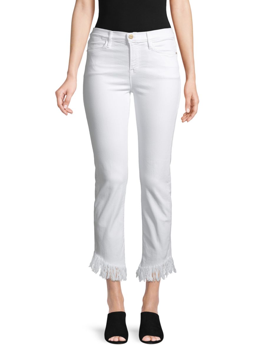 Укороченные джинсы Le High Frayed Frame, белый
Укороченные джинсы Le High Frayed Frame, белый