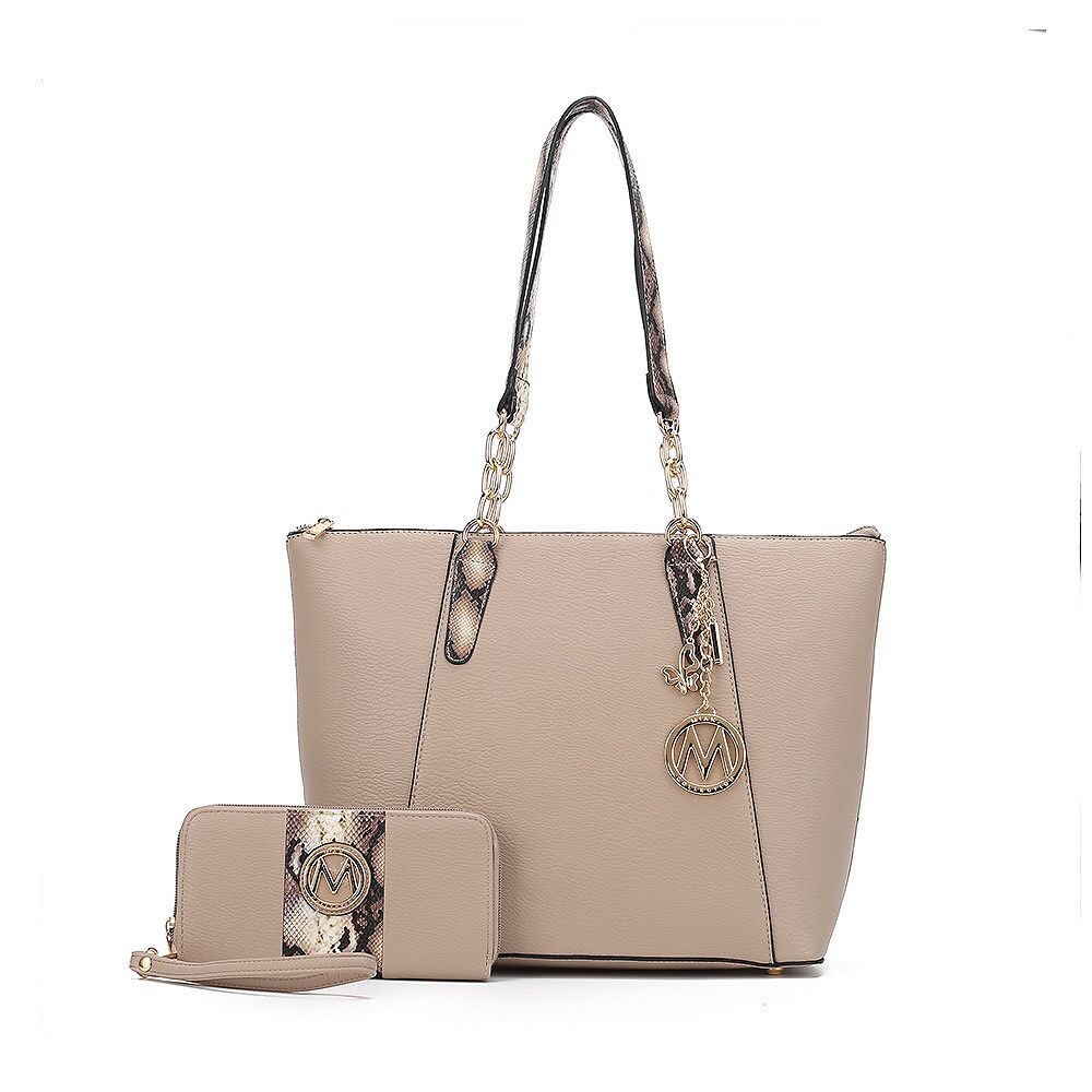 Большая сумка-тоут Ximena из веганской кожи из коллекции MKF и соответствующий кошелек на руку от Mia K MKF Collection, цвет Taupe
Большая сумка-тоут Ximena из веганской кожи из коллекции MKF и соответствующий кошелек на руку от Mia K MKF Collection, цвет Taupe