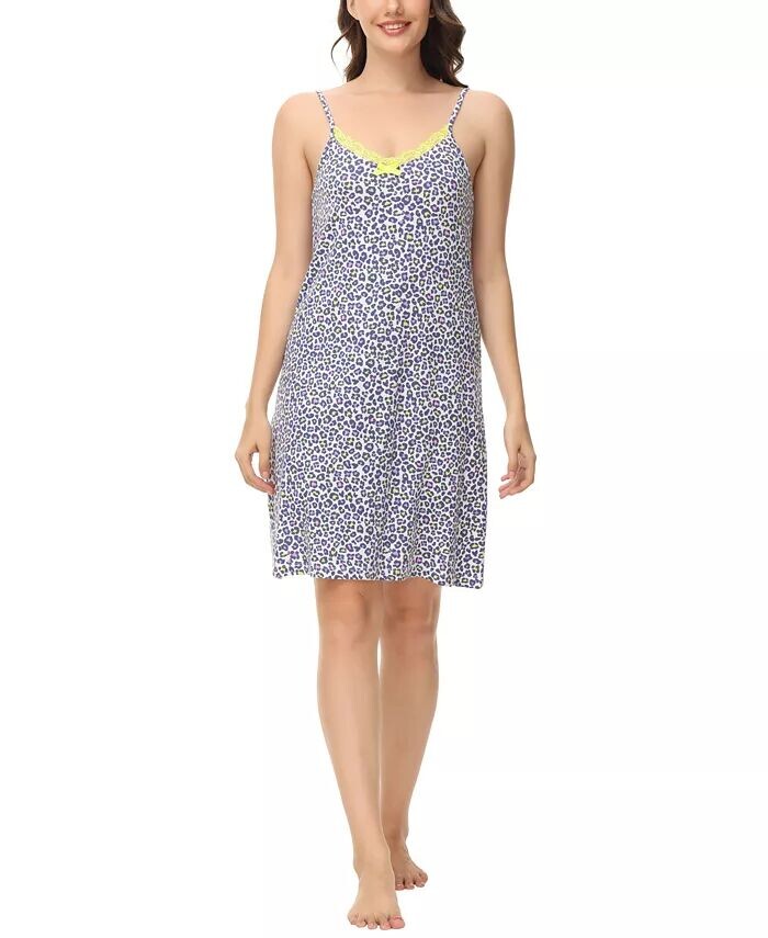 Женская ночная рубашка с v-образным вырезом и принтом INK+IVY, синий
Женская ночная рубашка с v-образным вырезом и принтом INK+IVY, синий