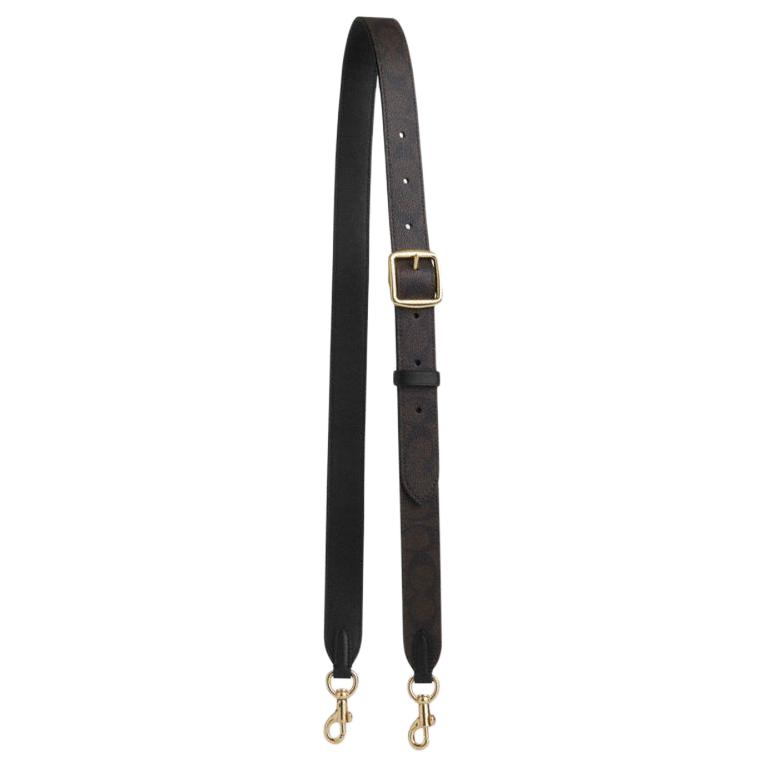 COACH Ремешок для сумки из лакированного холста Unisex Gold & Walnut Wood & Black
COACH Ремешок для сумки из лакированного холста Unisex Gold & Walnut Wood & Black