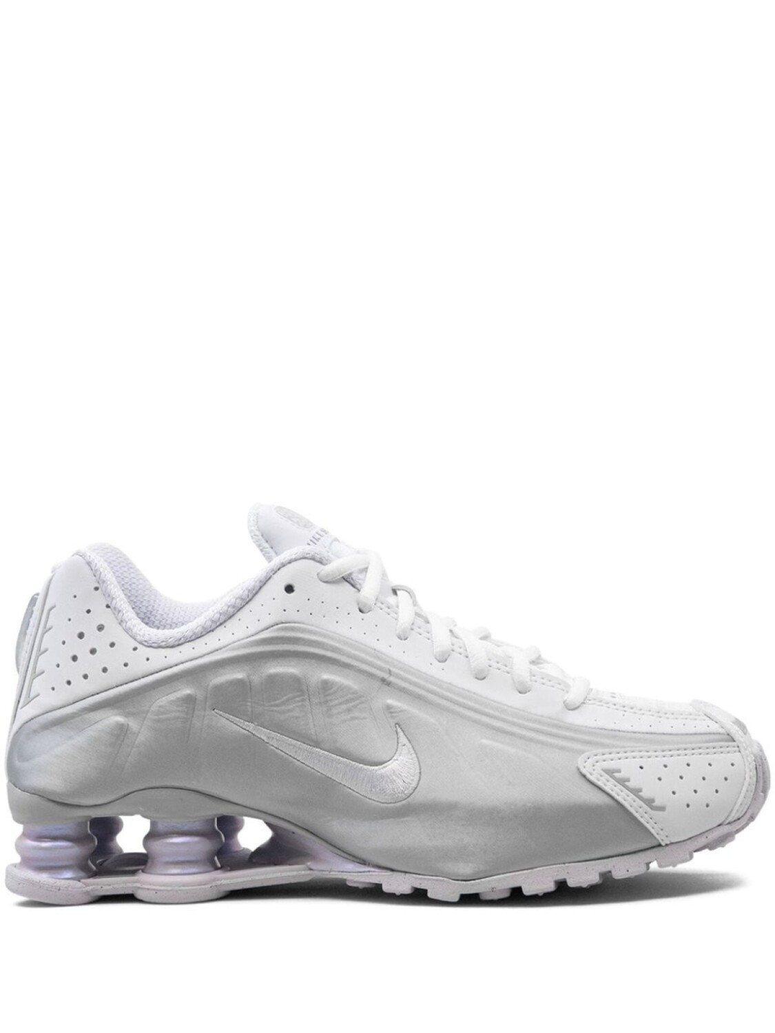 Nike кроссовки Shox R4 White/Metallic Platinum, белый
Nike кроссовки Shox R4 White/Metallic Platinum, белый