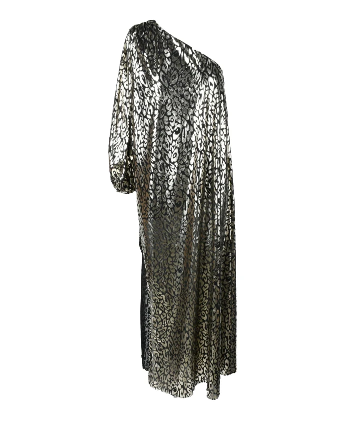 Длинное люрексовое платье на одно плечо Simona Corsellini, мультиколор
Длинное люрексовое платье на одно плечо Simona Corsellini, мультиколор