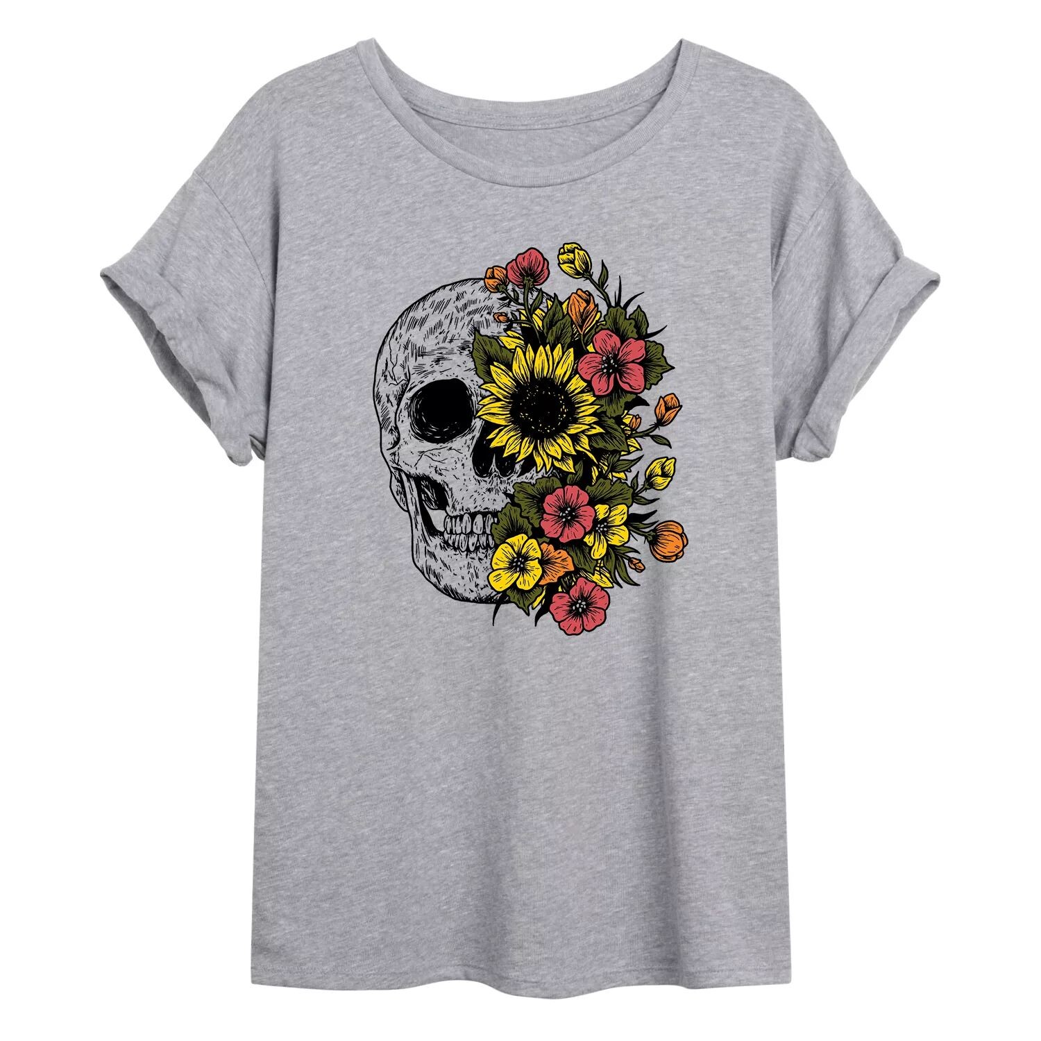 Детская футболка большого размера с рисунком черепа и цветов Licensed Character
Детская футболка большого размера с рисунком черепа и цветов Licensed Character