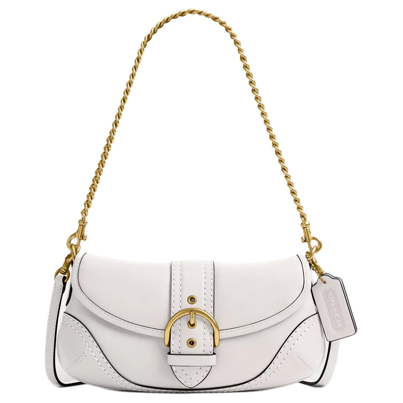 COACH Сумка через плечо из кожи Soho среднего размера женская белая
COACH Сумка через плечо из кожи Soho среднего размера женская белая