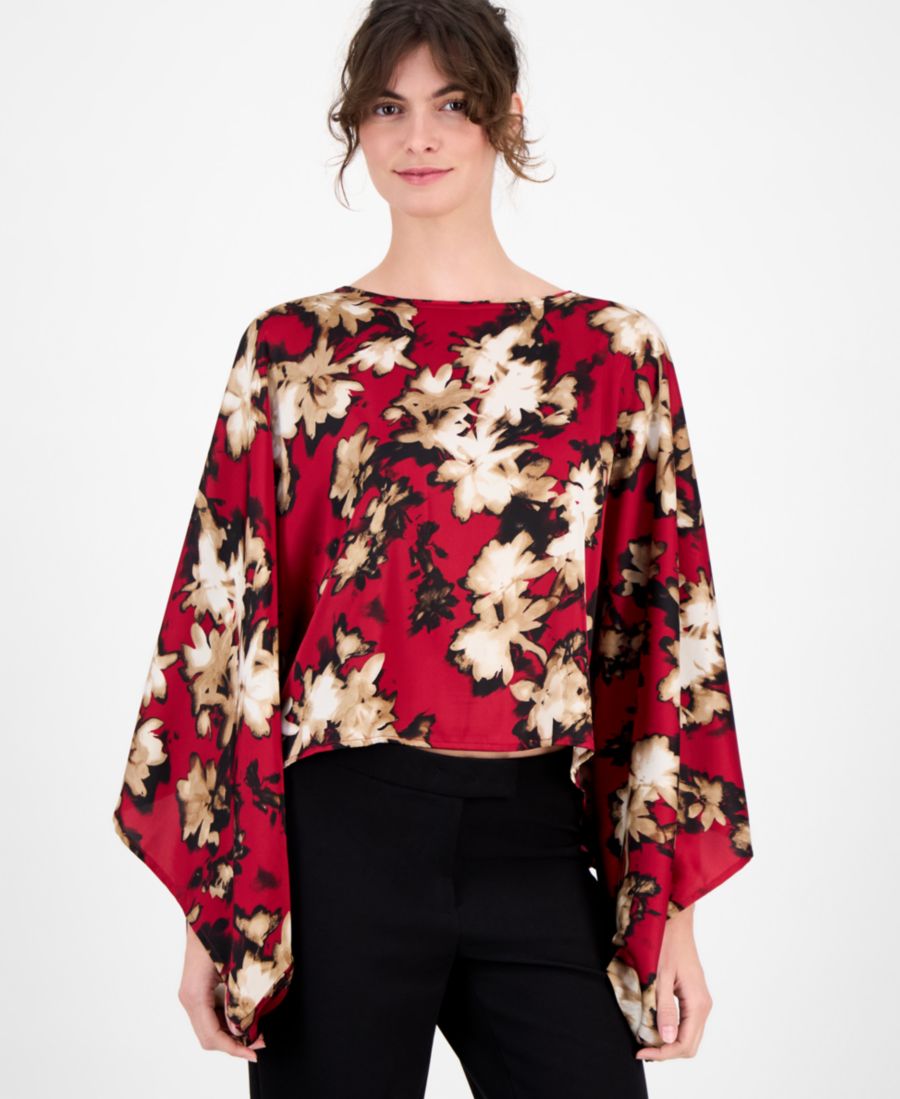 Женская блузка с вырезом-лодочкой и рукавами летучая мышь Anne Klein, Titan Red Multi
Женская блузка с вырезом-лодочкой и рукавами летучая мышь Anne Klein, Titan Red Multi