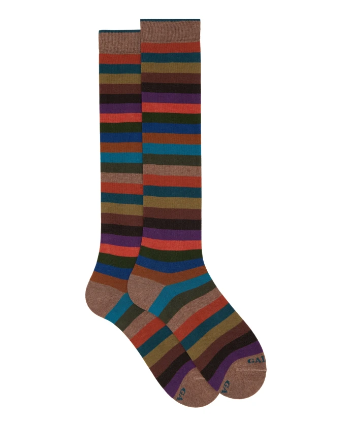 Мужские длинные хлопковые бежевые полосатые носки Gallo, мультиколор
Мужские длинные хлопковые бежевые полосатые носки Gallo, мультиколор