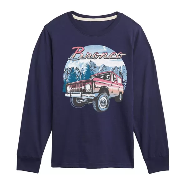 Футболка с длинным рукавом Ford Bronco Mountain для мальчиков 8-20 лет Licensed Character, синий 
Футболка с длинным рукавом Ford Bronco Mountain для мальчиков 8-20 лет Licensed Character, синий