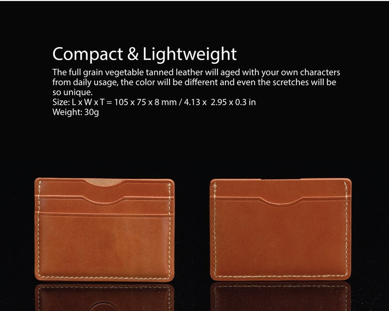 Тонкий кошелек для карт из натуральной кожи ручной работы - бежевый DecentLiving
Тонкий кошелек для карт из натуральной кожи ручной работы - бежевый DecentLiving