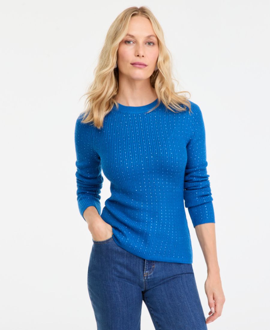 Женский трикотажный свитер с стразами, эксклюзивно от Macy's INC International Concepts, Cobalt Dream
Женский трикотажный свитер с стразами, эксклюзивно от Macy's INC International Concepts, Cobalt Dream