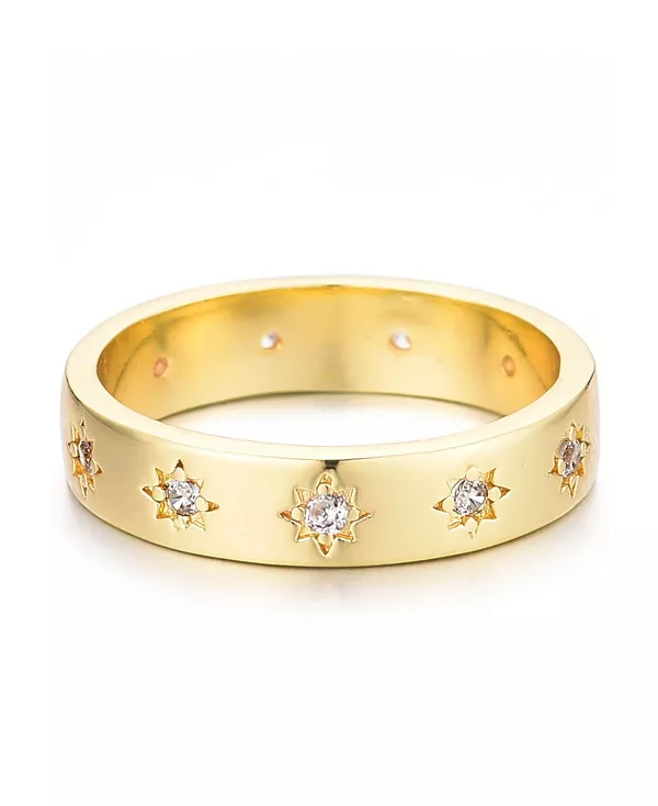 Кольцо-Обруч с золотыми кубическими цирконами и звездами Adornia, gold
Кольцо-Обруч с золотыми кубическими цирконами и звездами Adornia, gold