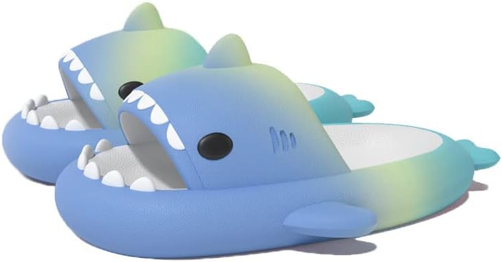Сланцы Zureto Shark унисекс - милые радужные облачные акулы для женщин и мужчин взрослых, синий/зеленый/желтый
Сланцы Zureto Shark унисекс - милые радужные облачные акулы для женщин и мужчин взрослых, синий/зеленый/желтый
