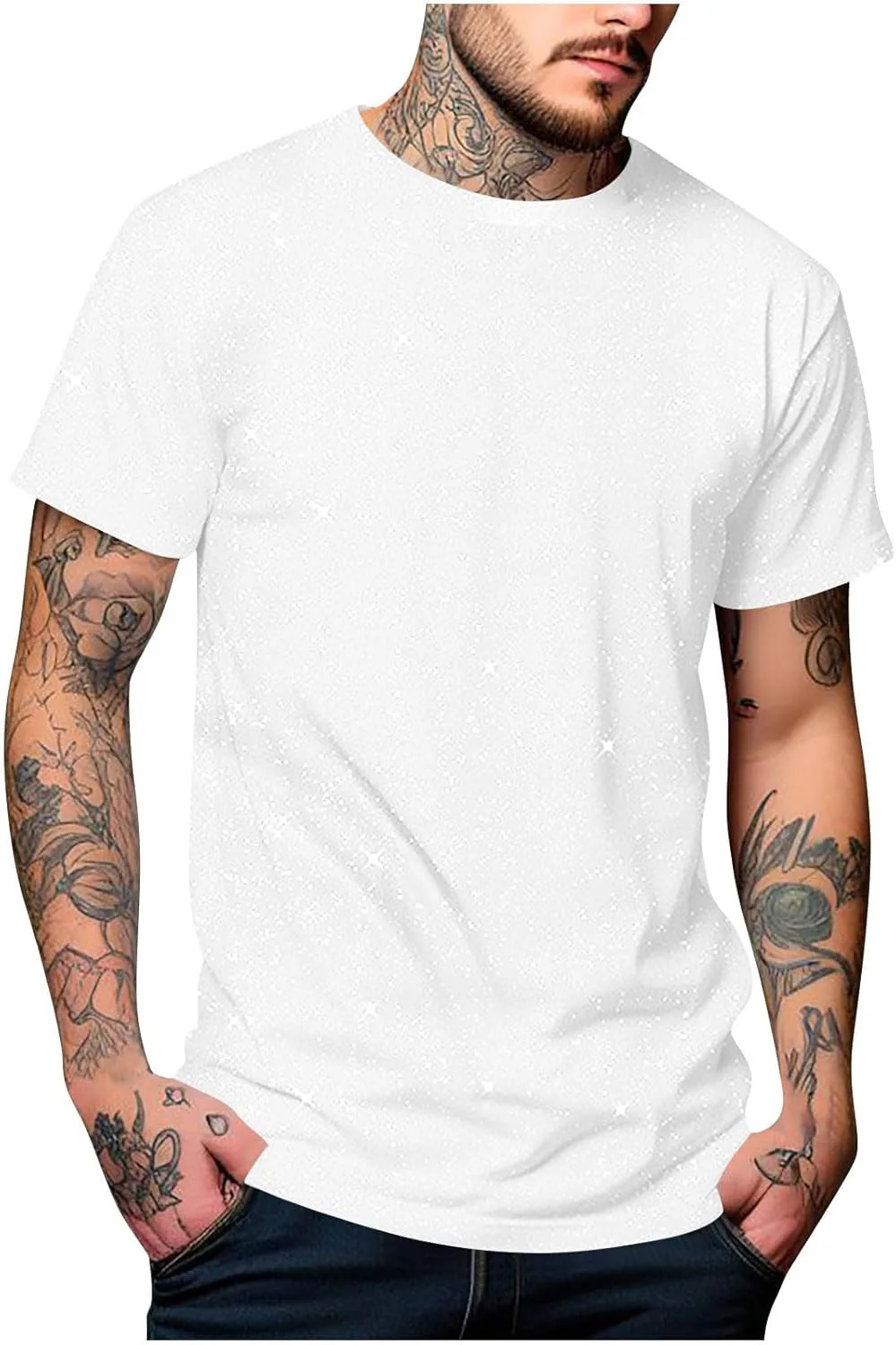 Футболка с глиттер-принтом, loose fit, короткий рукав, crewneck, для тренировок
Футболка с глиттер-принтом, loose fit, короткий рукав, crewneck, для тренировок