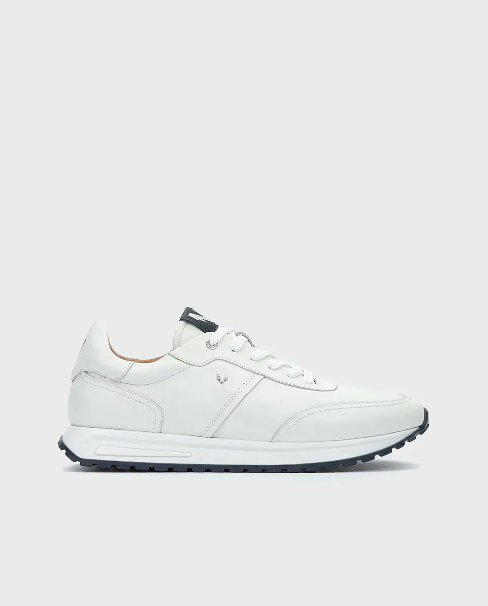 Мужские кожаные кеды на шнуровке со съемной стелькой белого цвета Martinelli, белый 
Мужские кожаные кеды на шнуровке со съемной стелькой белого цвета Martinelli, белый