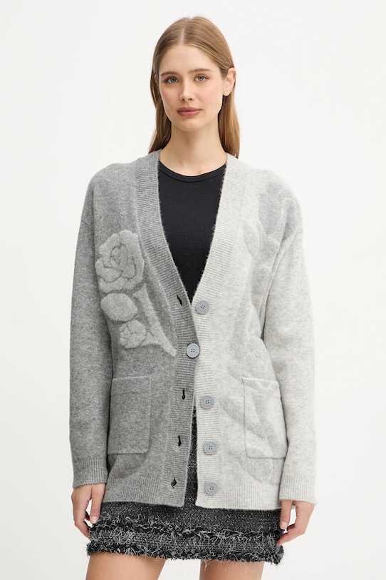 Кардиган из смесовой шерсти Blugirl Blumarine, серый
Кардиган из смесовой шерсти Blugirl Blumarine, серый