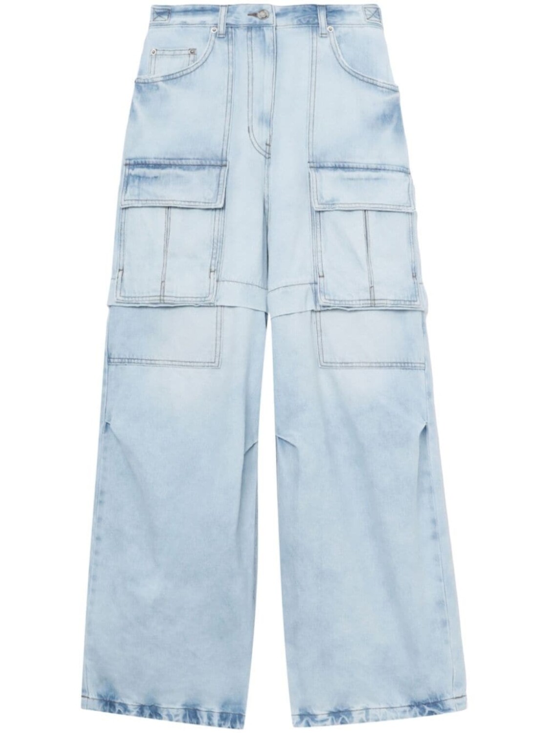 Juun.J широкие джинсы с карманами карго, синий
Juun.J широкие джинсы с карманами карго, синий