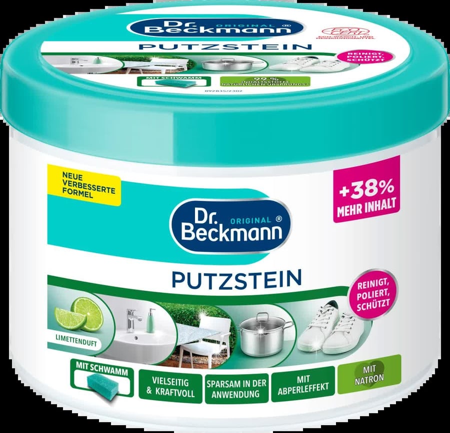 Чистящая паста Dr. Beckmann Putzstein 550 г DE
Чистящая паста Dr. Beckmann Putzstein 550 г DE