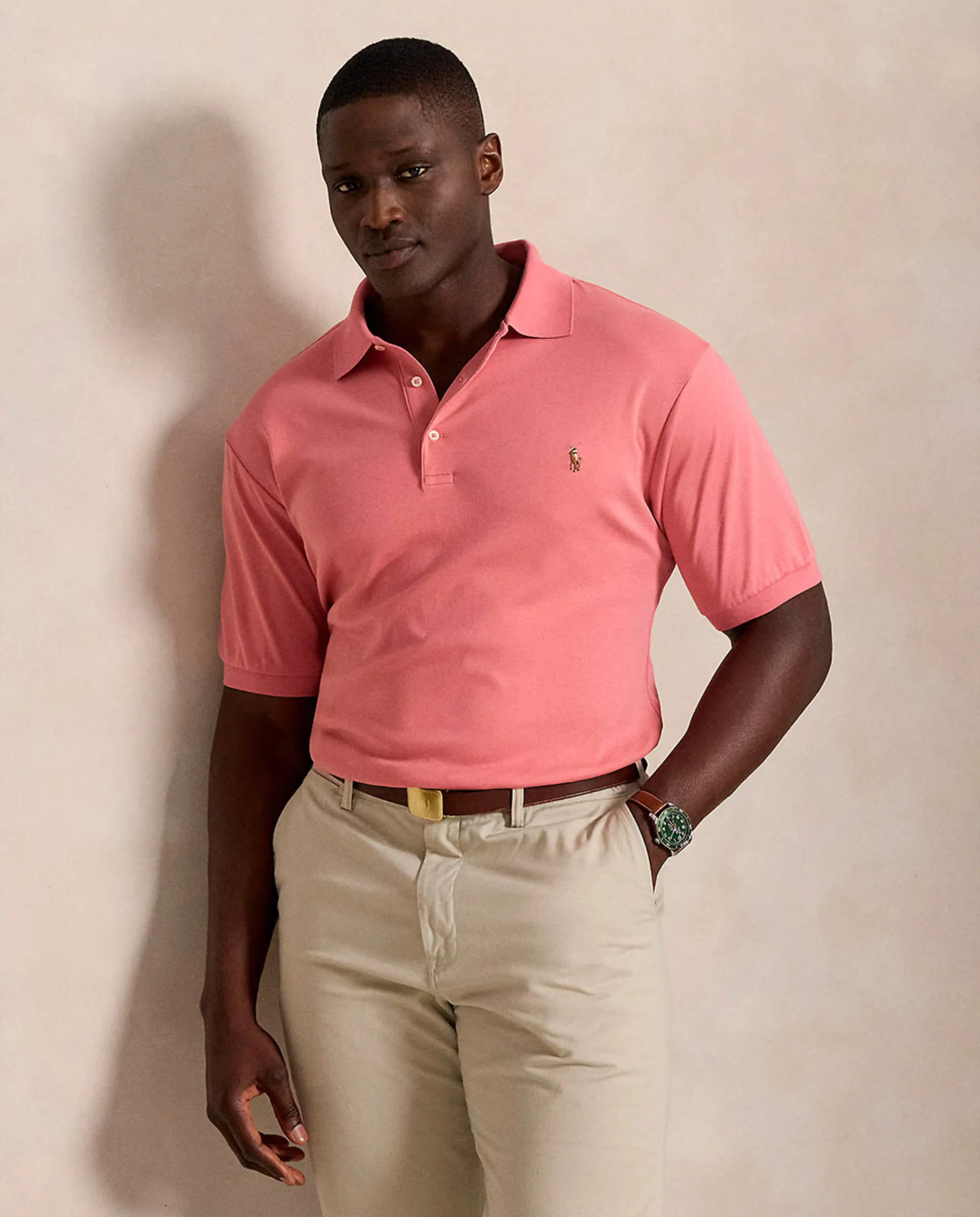 Мужская поло из пима-хлопка Classic fit большие размеры Polo Ralph Lauren, цвет Rosa Colorete
Мужская поло из пима-хлопка Classic fit большие размеры Polo Ralph Lauren, цвет Rosa Colorete