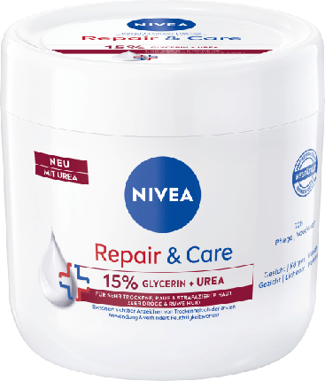 Крем для ухода Repair Care Urea 400 мл - Увлажняющий уход за кожей Nivea
Крем для ухода Repair Care Urea 400 мл - Увлажняющий уход за кожей Nivea