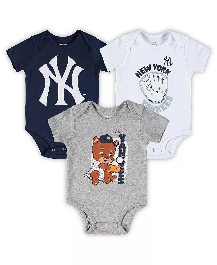 Комплект из 3-х сменных боди New York Yankees для новорожденных и младенцев, мальчиков и девочек, темно-синего, белого и серого цветов Outerstuff
Комплект из 3-х сменных боди New York Yankees для новорожденных и младенцев, мальчиков и девочек, темно-синего, белого и серого цветов Outerstuff