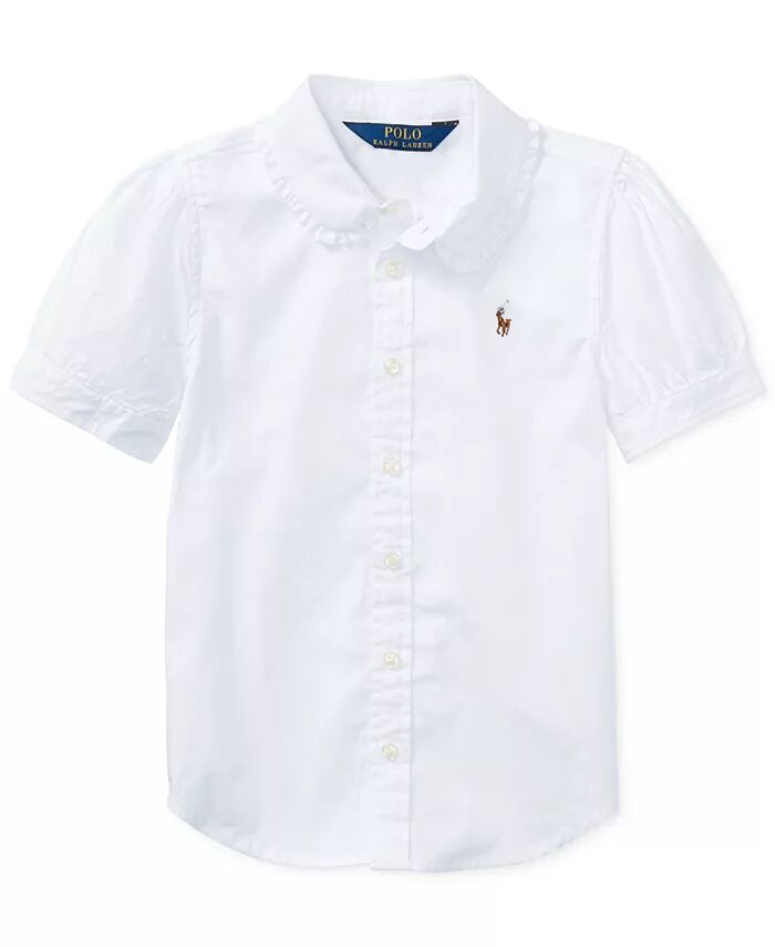 Однотонный топ Oxford с короткими рукавами для маленьких девочек Polo Ralph Lauren, белый
Однотонный топ Oxford с короткими рукавами для маленьких девочек Polo Ralph Lauren, белый