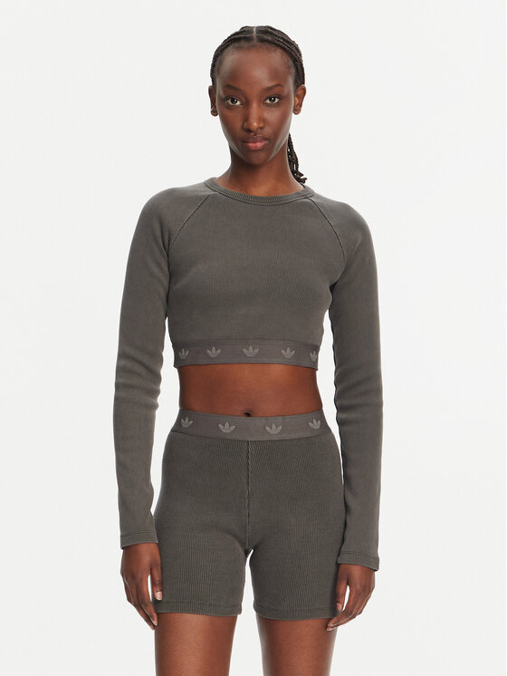 Облегающая блузка Ribbed JD0014 Adidas, черный 
Облегающая блузка Ribbed JD0014 Adidas, черный