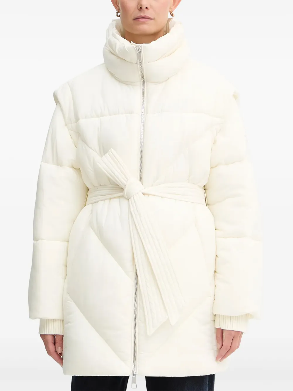 Стёганая куртка с поясом Boss, кремовый
Стёганая куртка с поясом Boss, кремовый