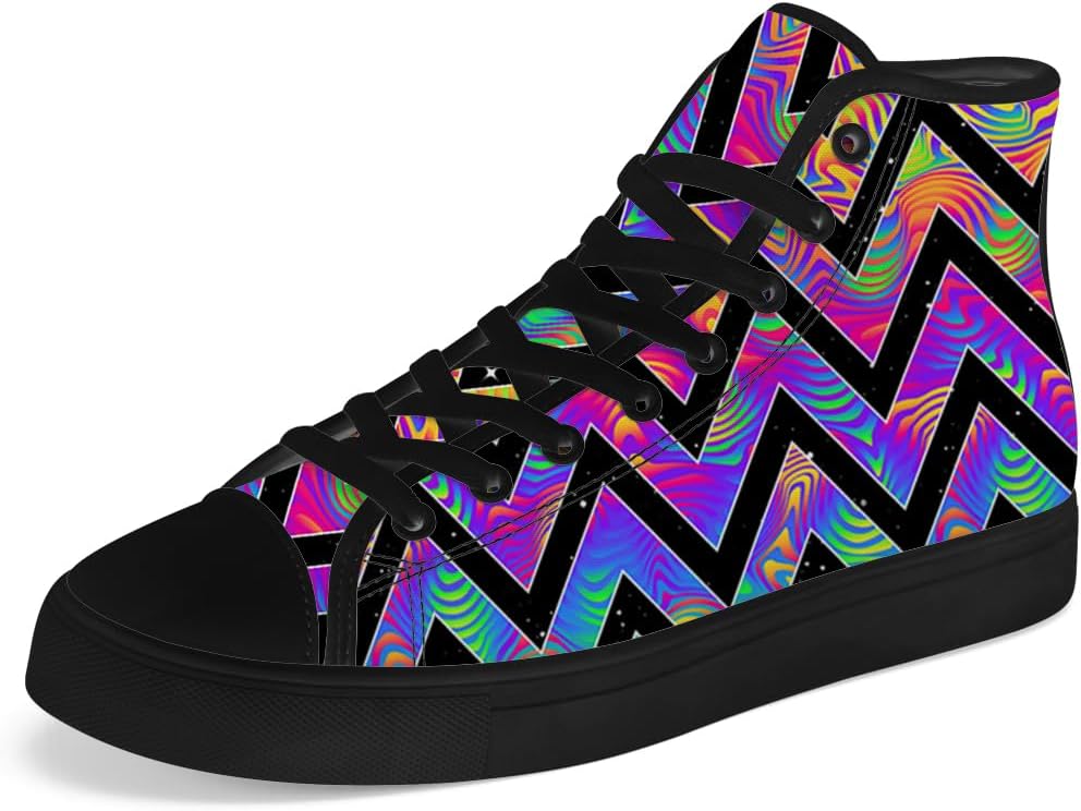 Мужские и женские высокие кеды Chebing с зигзагообразным принтом, шнуровкой и повседневным дизайном, 612 Multicolor
Мужские и женские высокие кеды Chebing с зигзагообразным принтом, шнуровкой и повседневным дизайном, 612 Multicolor