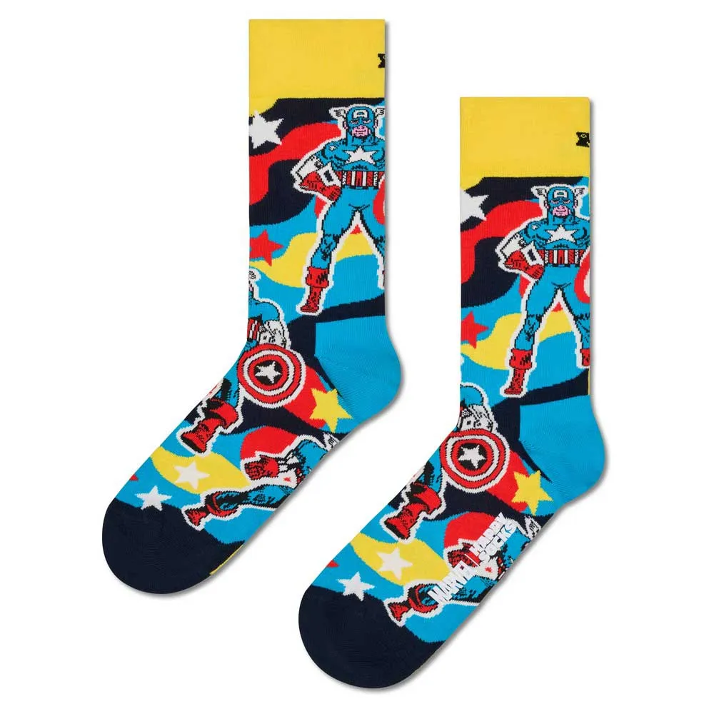 Носки Happy Marvel captain america crew, синий
Носки Happy Marvel captain america crew, синий