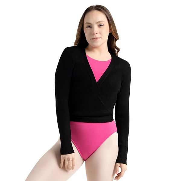 Ребристый свитер с запахом Capezio, Black
Ребристый свитер с запахом Capezio, Black