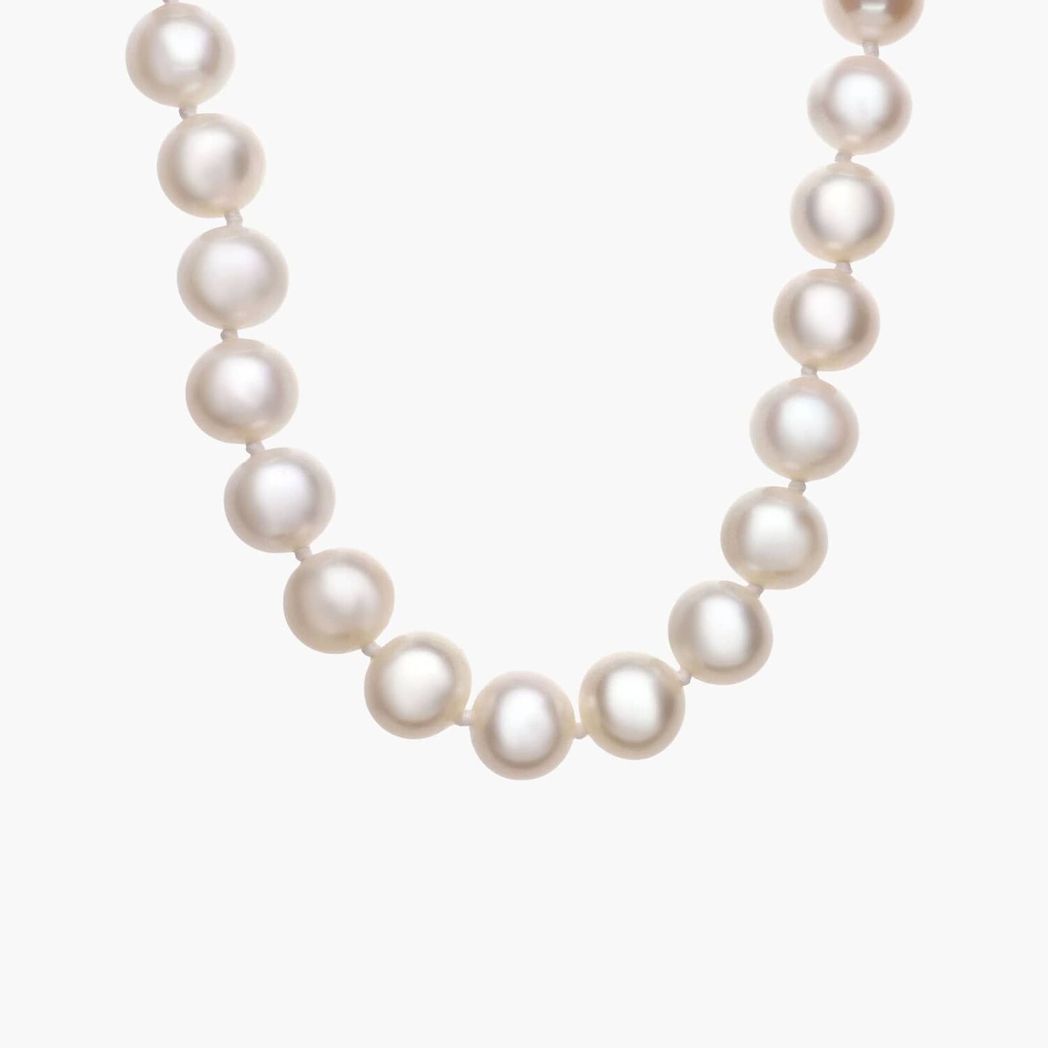Ожерелье из нити пресноводного культивированного жемчуга 36 дюймов из 14-каратного белого золота (8,0-8,5 мм) Blue Nile 
Ожерелье из нити пресноводного культивированного жемчуга 36 дюймов из 14-каратного белого золота (8,0-8,5 мм) Blue Nile