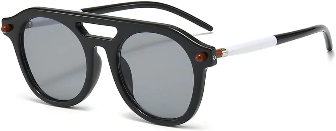 Женские солнцезащитные очки в винтажном стиле, круглые мужские солнцезащитные очки, модные, роскошные, с защитой от УФ-излучения UV400 UATXTAU, Black White
Женские солнцезащитные очки в винтажном стиле, круглые мужские солнцезащитные очки, модные, роскошные, с защитой от УФ-излучения UV400 UATXTAU, Black White